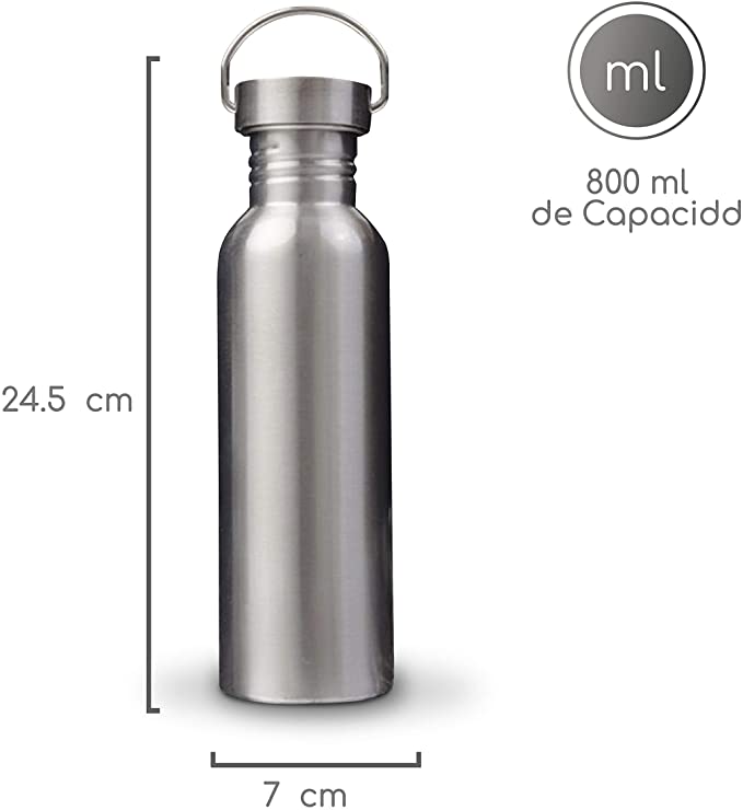 Botella de agua termo de gran capacidad, termo de acero inoxidable con  pantalla de temperatura, termo
